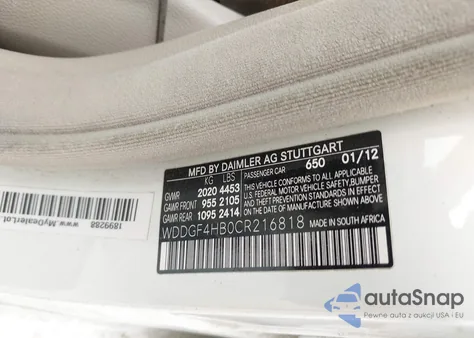 2012 Mercedes-Benz C 250 Sport из США, поврежденный, VIN WDDGF4HB0CR216818